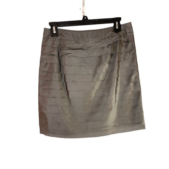 Loft Graphite Tiered Mini Skirt Size 2 - Picture 1 of 3